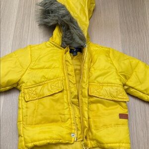Yellow Toddlers Hooded Jacket